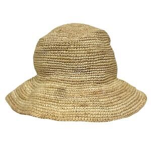 Wyeth Straw Bucket Hat Women’s One Size Beige Natural